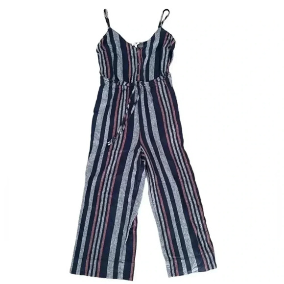 Splendid Linen‎ Blend Striped Spaghetti Strap Jumper - Picture 1 of 6
